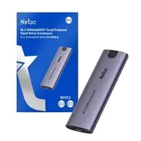 image of NETAC M.2 NVMe/SATA External Enclosure, USB3.1, Aluminum, 10Gbps,...