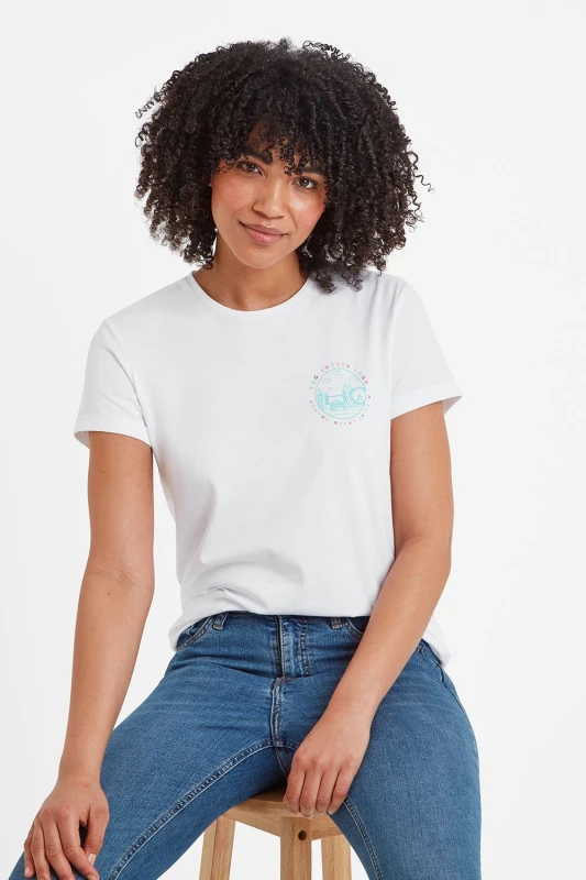 Image of TOG24 Womens 'Capital' T-Shirt in White Size: 12 White Female 12