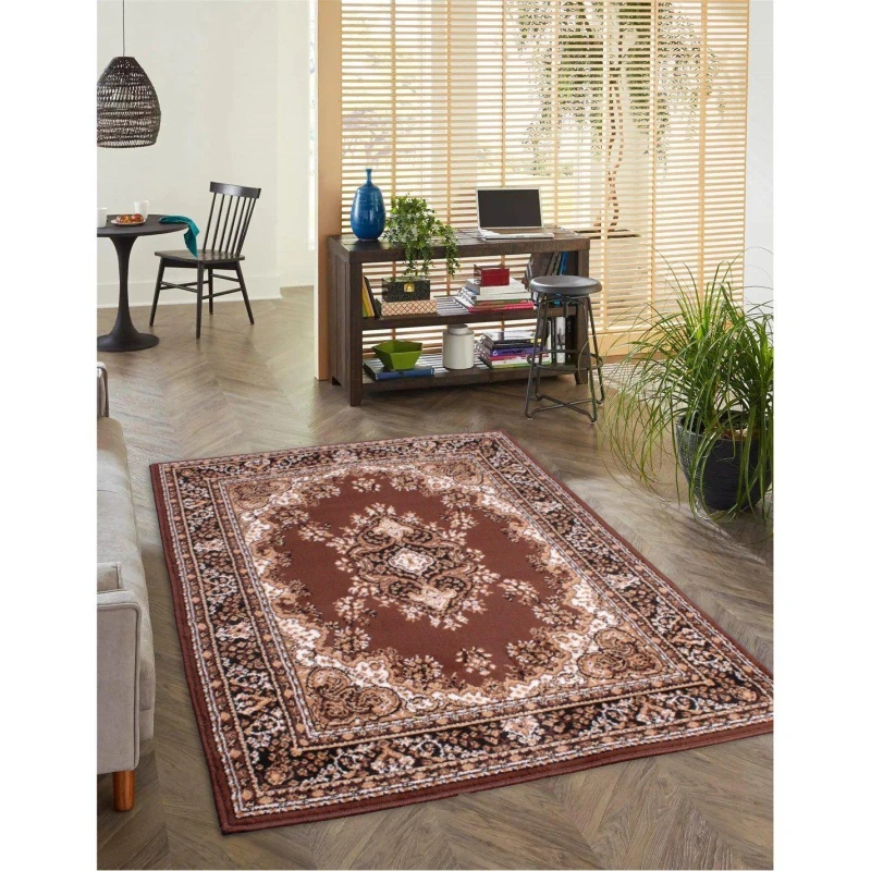 Image of Rugstyle TRADITIONAL POLY LANCASHIRE Chocolate unisex 120x160cm