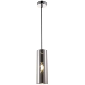 image of Maytoni Lighting - Maytoni Modern - Gioia Modern Gioia Chrome Pendant Ceiling Light Glass Shade