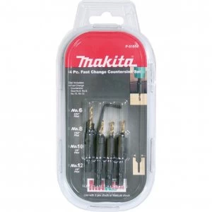 image of Makita 4 Piece Countersink Bit Set