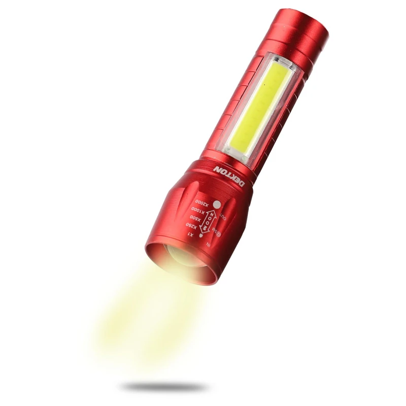 Image of Dekton LED Torch 100 Lumens 100M Flashlight USB Rechargeable With Case