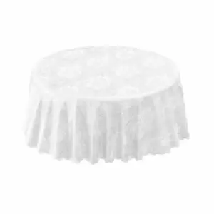 Image of Green & Sons Table Cloth Damask Rose 63" White