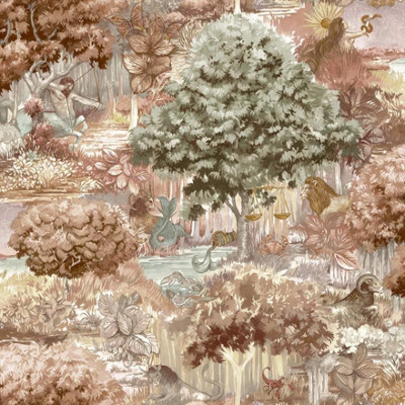 Image of Holden Decor Holden Decor Astrology Burnt Orange Wallpaper