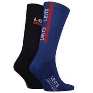 image of Levis 2 Pack Socks Mens - Black/Blue