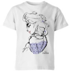 image of Disney Frozen Elsa Sketch Kids T-Shirt - White - 11-12 Years