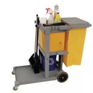 image of Slingsby Multi Purpose Cleaning Trolley Complete With Bag and Lockable Box