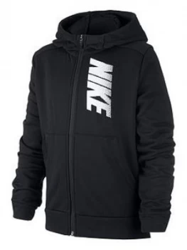 Image of Nike Older Boys Dry Fleece Full Zip Hoodie - Black