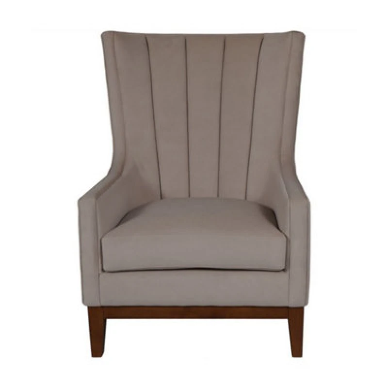 Image of Buttercup Farm Rothbury Upholstered Occasional Chair - Wood/foam/poly/metal - L91 X W85 X H112cm - Brown/taupe