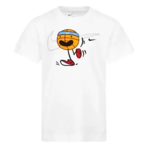 Image of Nike Kids Nikemojii Sportball T-Shirt Kids, White, Kids, T-Shirts, 86J624-001