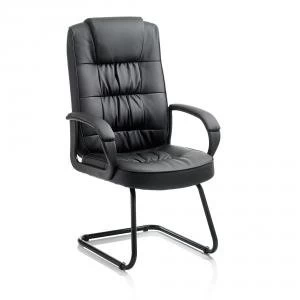 Image of Trexus Moore Visitor Cantilever With Arms Leather Black Ref KC0151