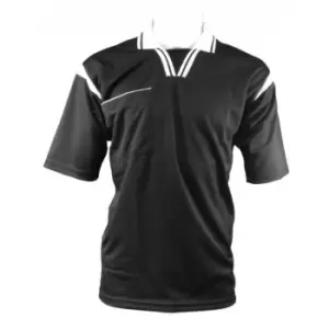 image of Carta Sport Mens Short-Sleeved Referee Jersey (L) (Black/White)