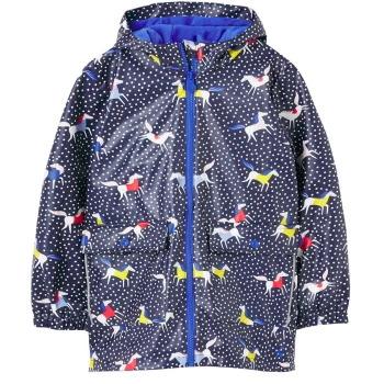 image of Joules Girls Raindance Rubber Raincoat 8 Years