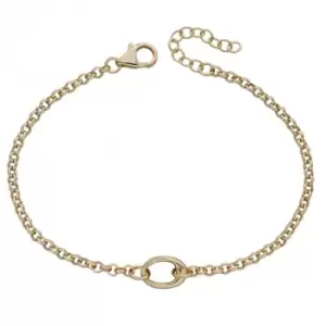 Image of Yellow Gold Plated Single Link Charm Bracelet B5314