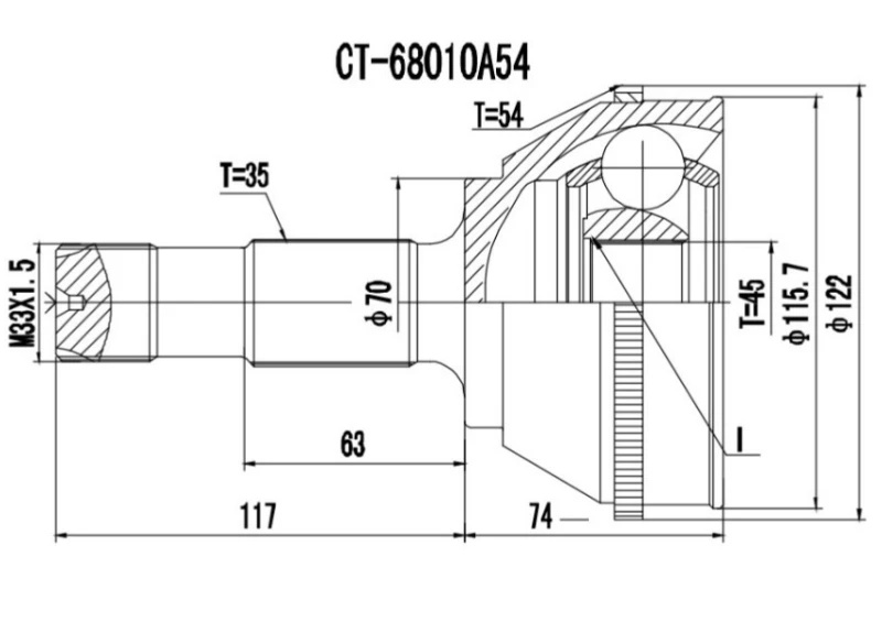 Image of PROCARO 77-FI-010 CV Joint Joint Kit,drive shaft (5)