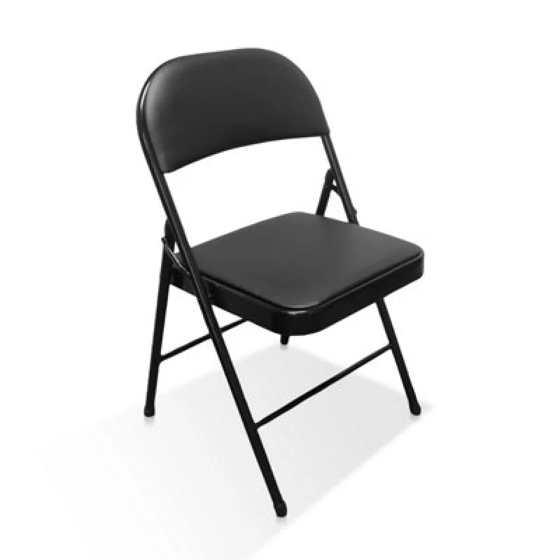 Image of Royalford Heavy Duty Folding Padded Chair With Metal Frame For Outdoor & Indoor Home Office Dining, Easy Store, Back Rest, Black