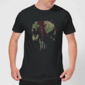 Image of Marvel Camo Skull Mens T-Shirt - Black