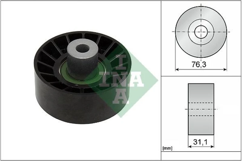 Image of Deflection / guide pulley, V-ribbed belt INA 532 0776 10