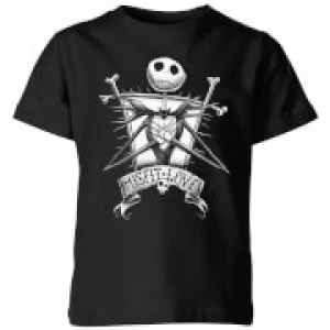 Image of The Nightmare Before Christmas Jack Skellington Misfit Love Kids T-Shirt - Black - 11-12 Years