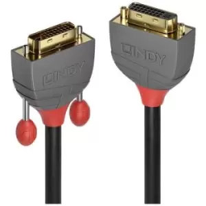 Image of LINDY Cable DVI-D 24+1-pin plug, DVI-I 24+5-pin socket 2m Black 36232 DVI cable