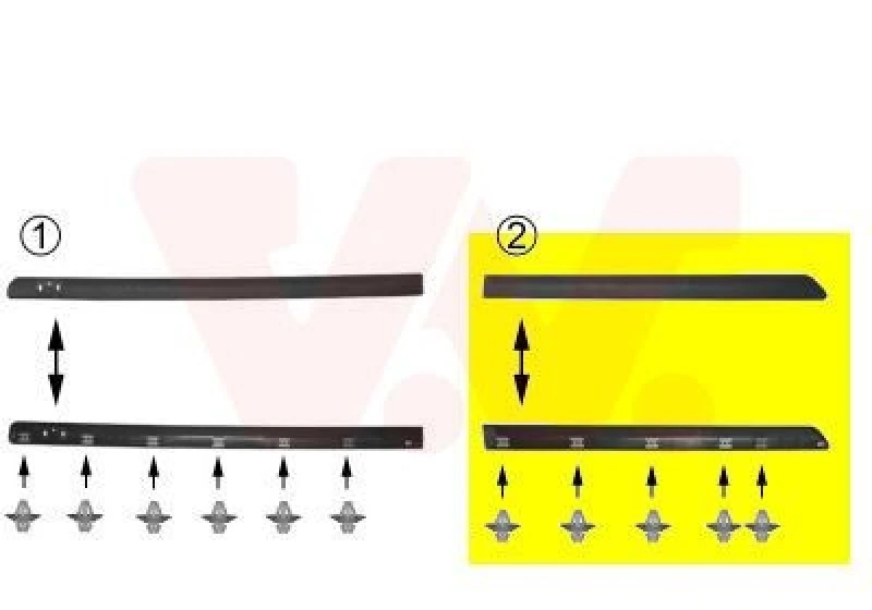 Image of VAN WEZEL Door moulding trim VAN WEZEL 4338426