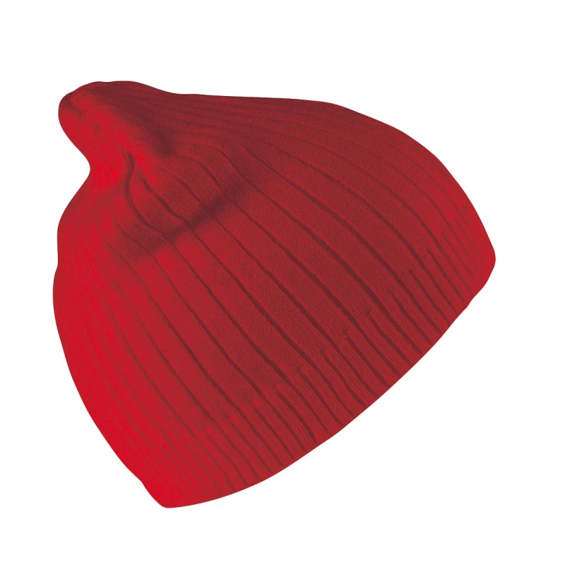Image of Result Result Men Knitted Cotton Beanie in Red Red One Size Male 5063425914777