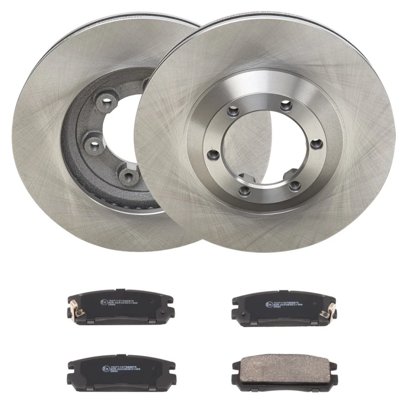 Image of RIDEX 3405B2437 Brake disc and pads set Rear Axle, Brake Disc Type: internally vented, with acoustic wear warning Brake Set,disc brakes (3405)