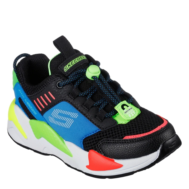 Image of Skechers Unisex Kids Ultrasurge Slip On Trainers Black/Multi unisex C10 (27.5)