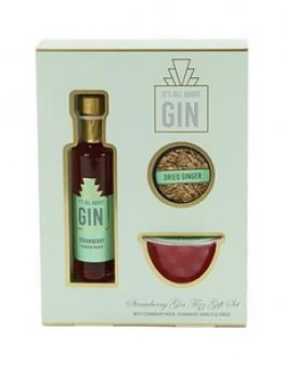 image of Gin Strawberry Syrup, Ginger and Strawberry Bubble Set