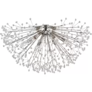 image of Hudson Valley Dunkirk 6 Light Semi Flush Polished Nickel