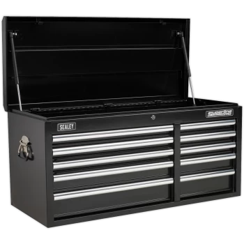 image of Sealey Superline Pro 10 Drawer Heavy Duty Tool Chest Black