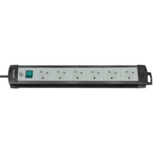 Image of Brennenstuhl 1951563100 Premium Line Extension Socket 6 Way Black/...