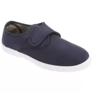 Image of Scimitar Mens Touch Fastening Casual Textile Shoes (8 UK) (Navy Blue Denim)