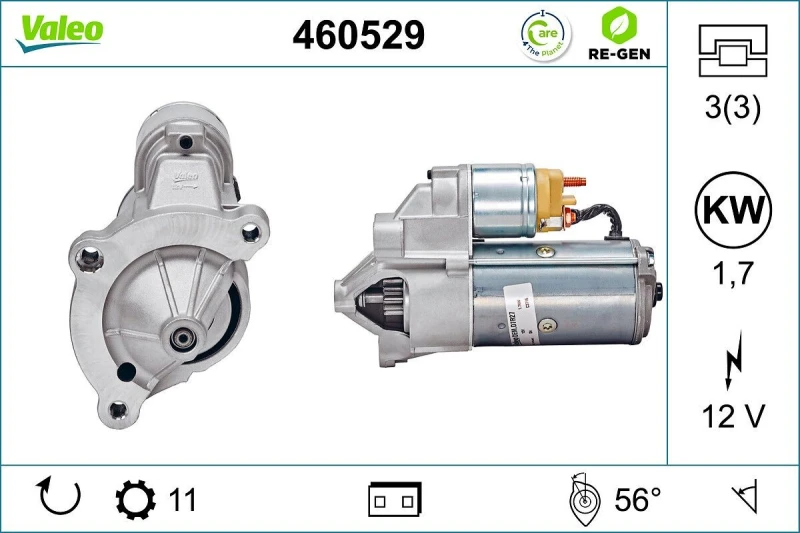 Image of Starter motor VALEO 460529