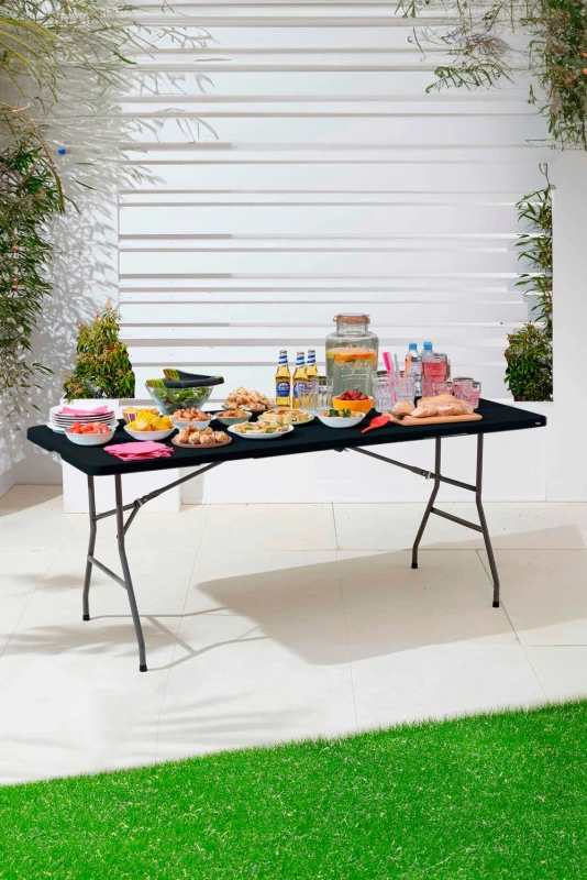 Image of Neo Black Folding Picnic Table Portable 6FT, Black NEO-BLACKT-6FT