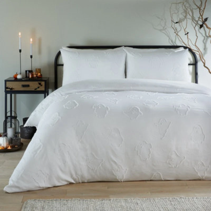 Image of Duvet Day Ghostlyghouls Ultra Soft Touch Duvet Set, Single, White