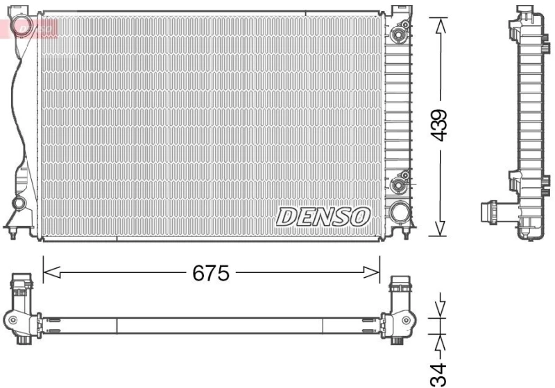 Image of DENSO Engine radiator DENSO DRM02028