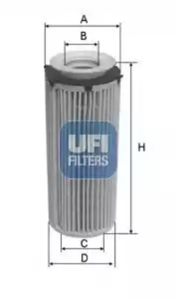 image of UFI 25.146.00 Oil Filter Oil Cartridge