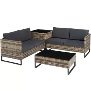 Image of Tectake Garden Rattan Furniture Set Ostuni - Cream