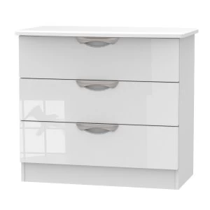 image of Indices 3 Drawer Chest - White