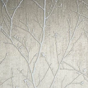 Image of Boutique Water Silk Sprig Taupe Decorative Wallpaper - 10m