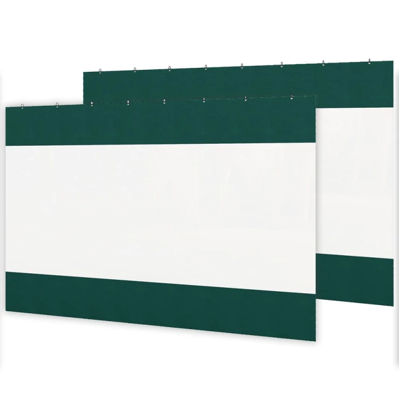 Image of Outsunny 3x2m Side Panels with Large Window, for 3(m) Long Pergola Green - Outsunny 5056725508593
