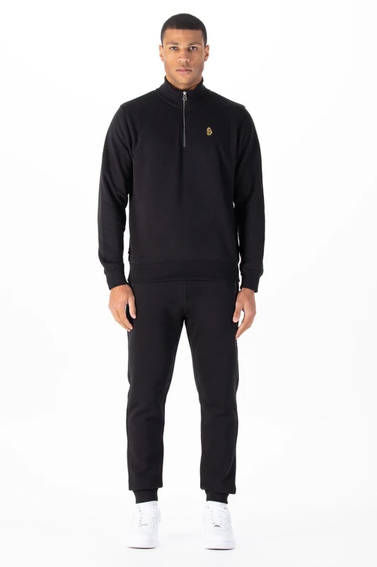 Image of Luke 1977 Luke 1977 Men Sydney Rome 1000 Tracksuit Set in Jet Black Size: 2X-large Jet Black XXL Male 5056386541175