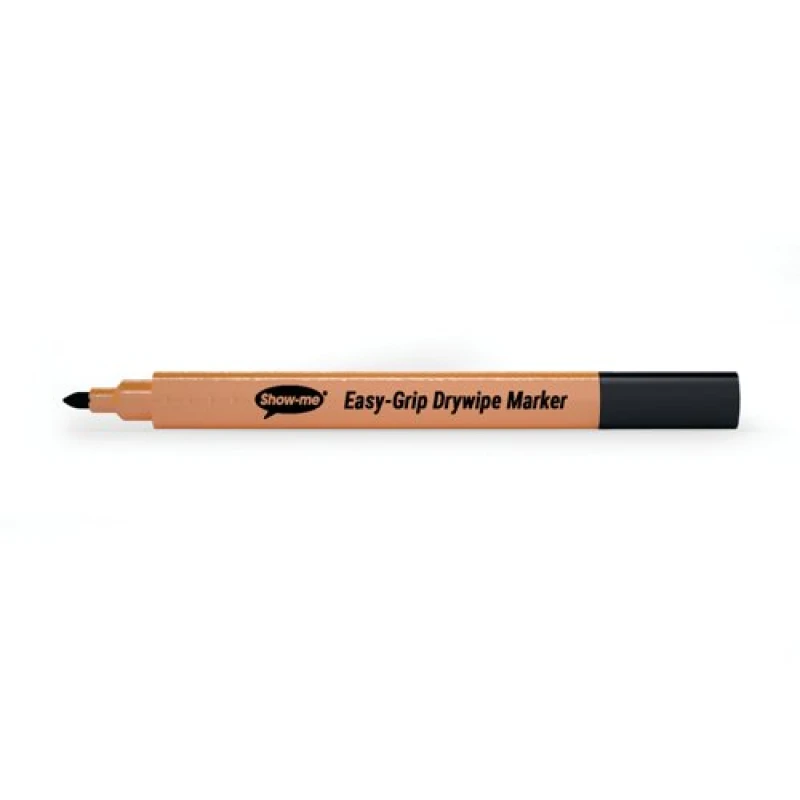 Image of Show-me Triangular Whiteboard Pens Black (Box 10) - EGWM10