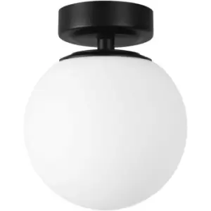 Image of Forlight Giro 2 Globe Ceiling Light Black, Opal, IP44