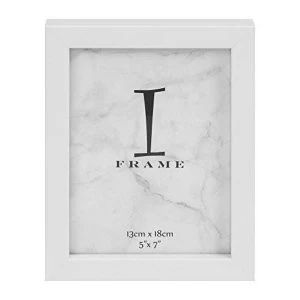 Image of 5" x 7" - iFrame White Plastic Photo Frame