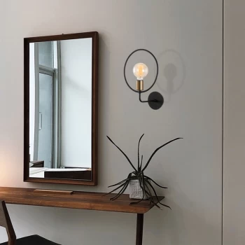 Image of Circle - 3260 Black Wall Lamp
