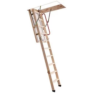 image of Youngman Eco S Line 3 Section Timber Folding Loft Ladder