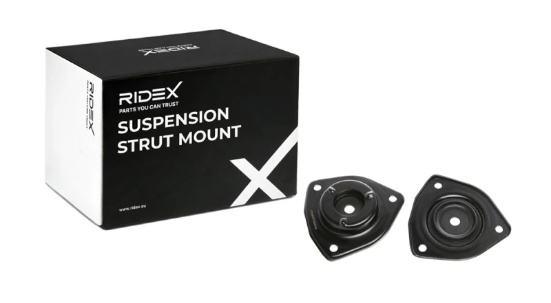 Image of RIDEX 1180S0829 Top strut mount Front Axle, with bearing(s) Suspension Strut Support Bearing (1180)