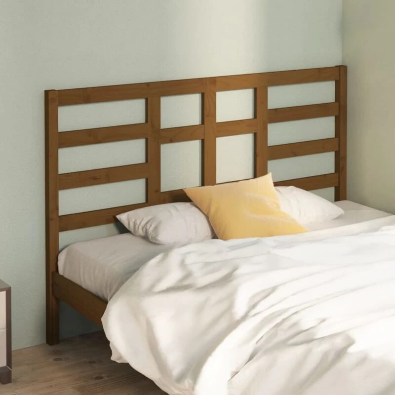 Image of VIDAXL Bed Headboard Honey Brown 146x4x104cm Solid Wood Pine Vidaxl 8720286951866